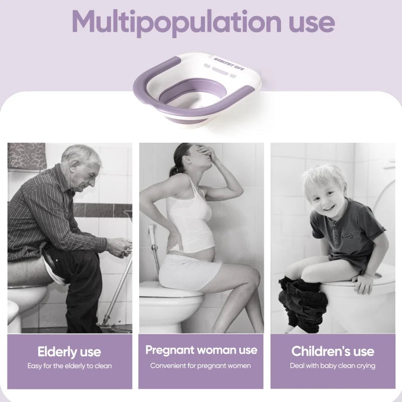 Bidet hemorrhoid toilet, suitable for postpartum pregnant women or hemorrhoids, foldable and hangable storage Private care clean Peaceful Pleasures Health and Wellness