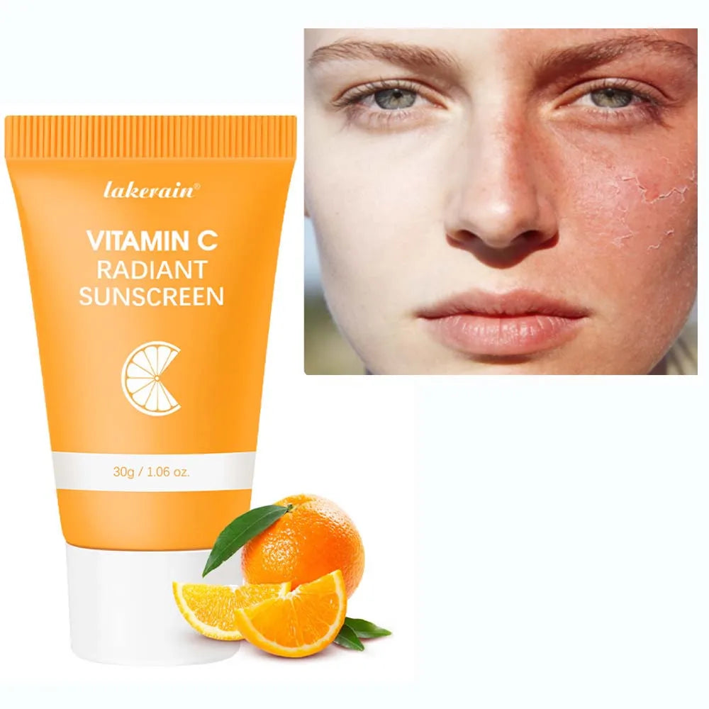 SPF 30 Face Cream Face Primer Vitamin C Moisturizer Protects Skin From UV Rays Sun Cream Hydrating Brightens Makeup Peaceful Pleasures Health and Wellness