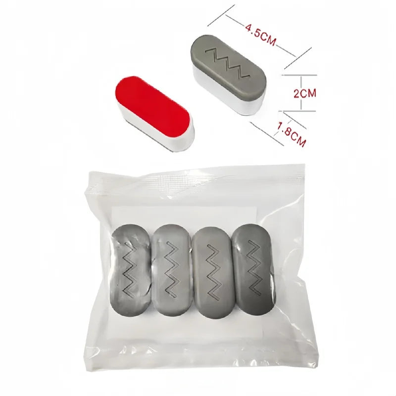 4-Pack Toilet Seat Bumper Pads – Non-Slip Adhesive Cushions