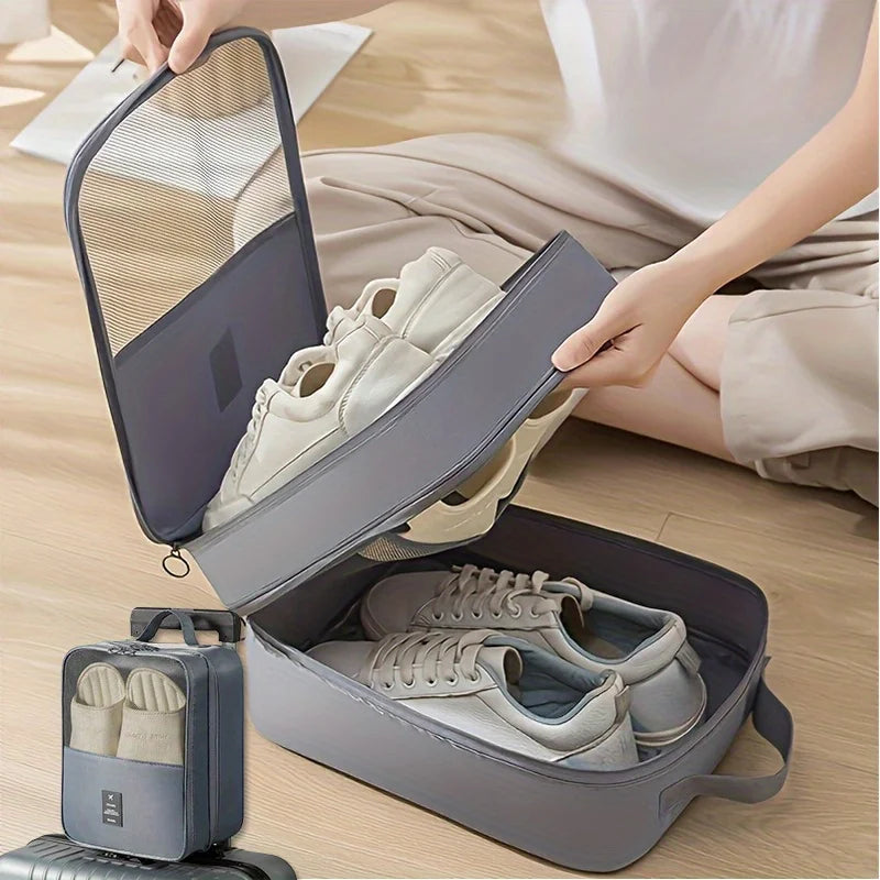 Travel Shoe Bags – Holds 3 Pairs | Portable Shoe Organizer