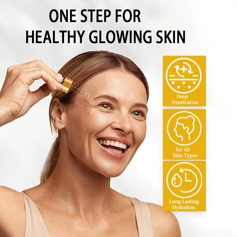 YOUNGCOME Vitamin C+E & Retinol Day Night Face Serum with Hyaluronic Acid - All Skin Types Hydrating Facial Essence Peaceful Pleasures Health and Wellness