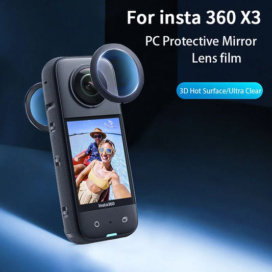 For Insta360 X3 Lens Film PC Protective Mirror Adhesive Anti Scratch For Insta360 X3 Protective Cover Accessories Peaceful Pleasures Health and Wellness