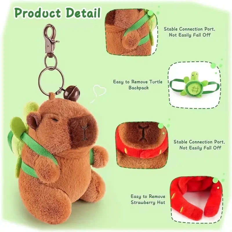 Cute Capybara Plush Keychain Bag Pendant & Car Charm Gift