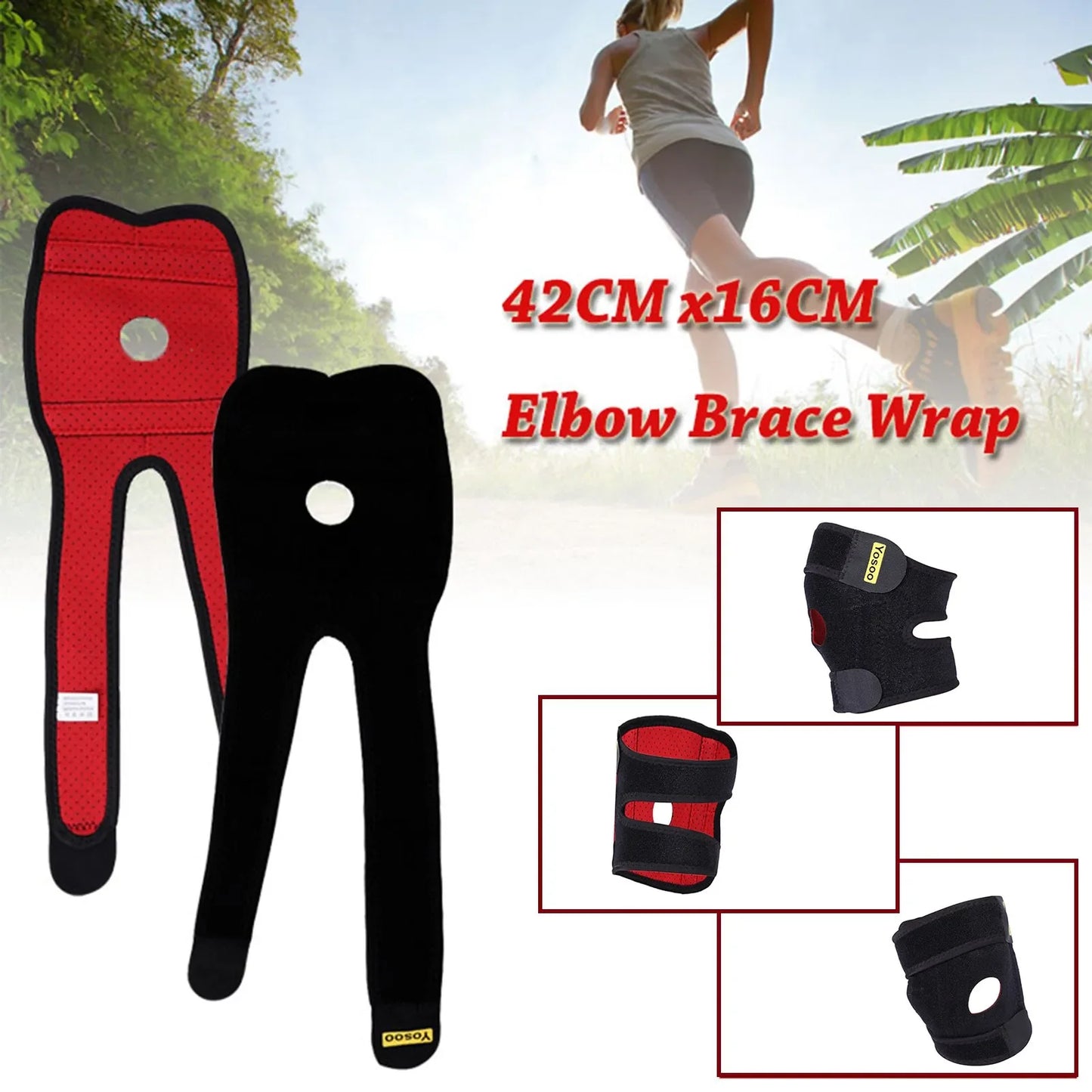 Adjustable Neoprene Tennis Golfers Elbow Brace Wrap Arm Support Strap