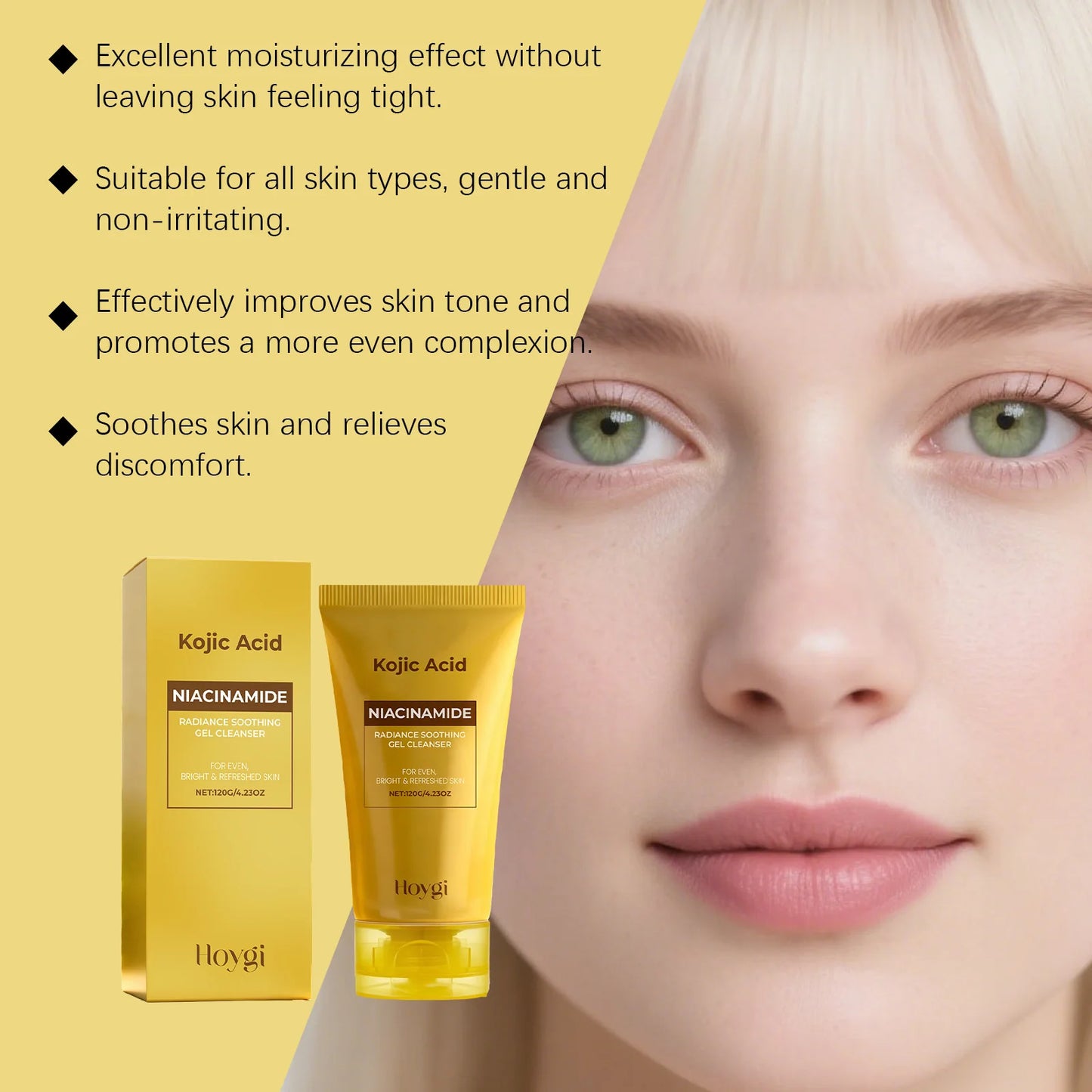 Kojic Acid & Niacinamide Face Wash – Dark Spot Brightener