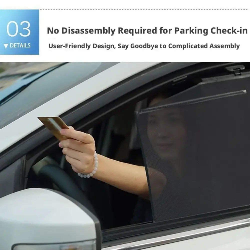 Car Auto Lifting Side Sunshade Curtain Heat Isolation Light Blocking UV Protection Heat Side Windshield Sunshade Accessories Peaceful Pleasures Health and Wellness