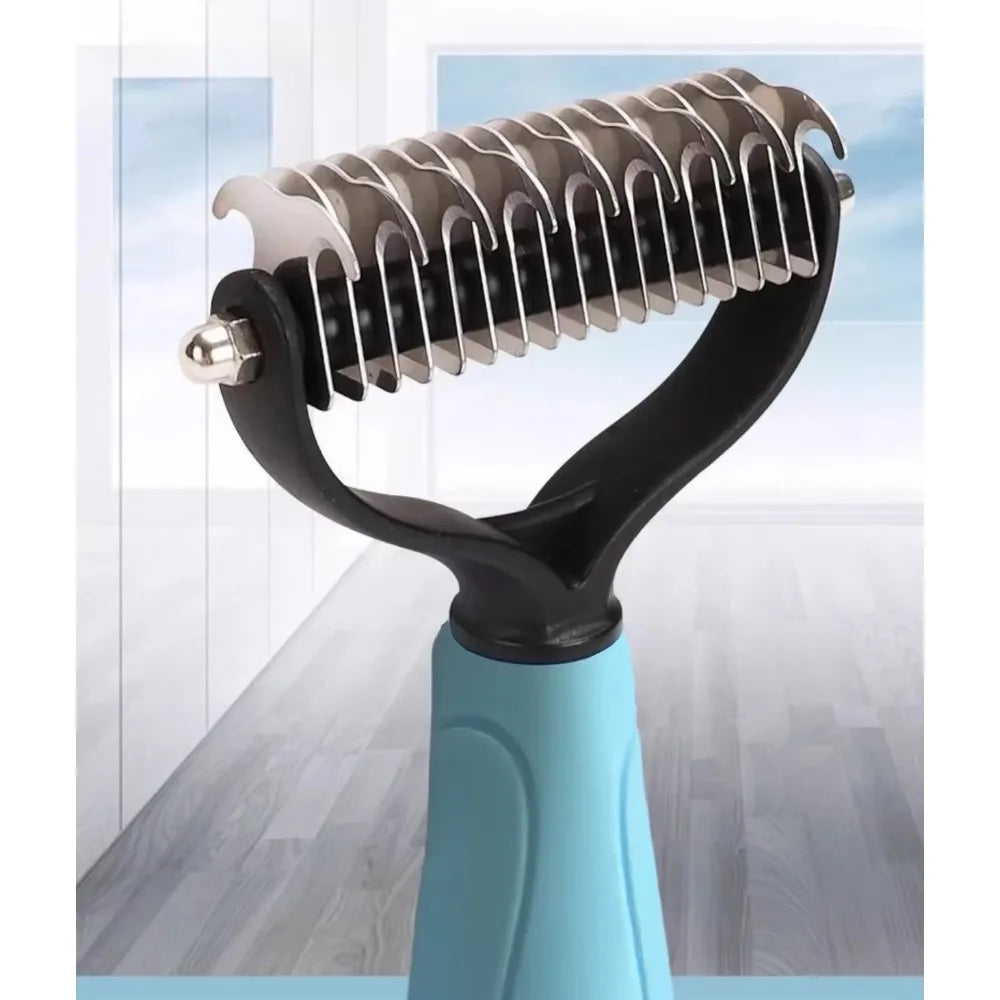 Pet Dematting Comb | Dog & Cat Grooming Brush All Coat Types
