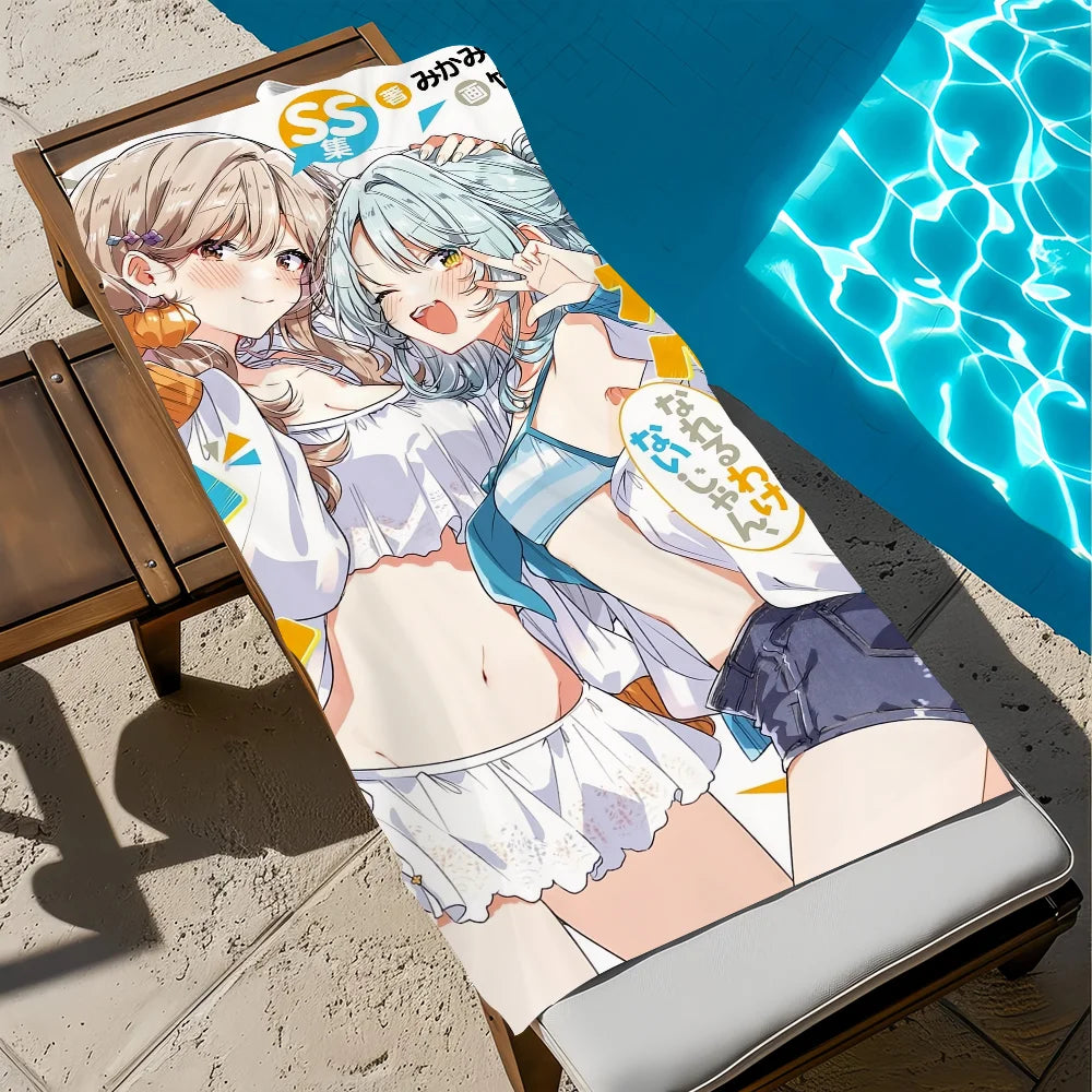 Anime Quick-Dry Beach Towel – Soft Pool Towel for Travel & Gym Anime Beach Towel Peaceful Pleasures Health and Wellness z11 STJ150x180CM