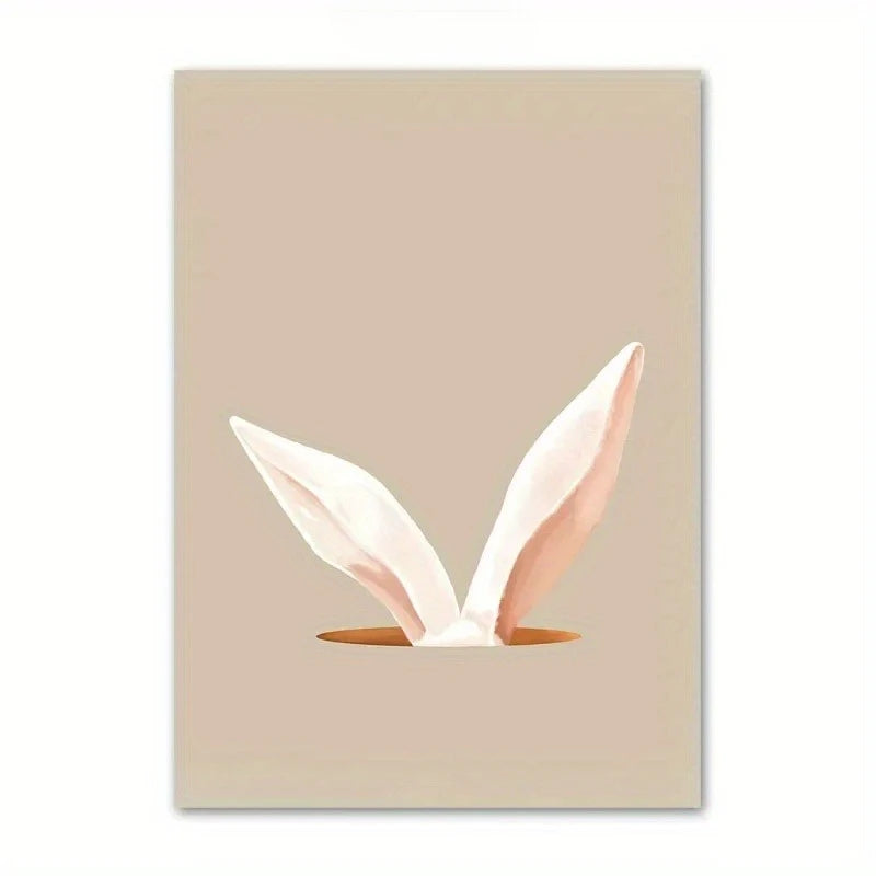Easter Bunny Carrot Frameless Canvas Wall Art | Room Decor