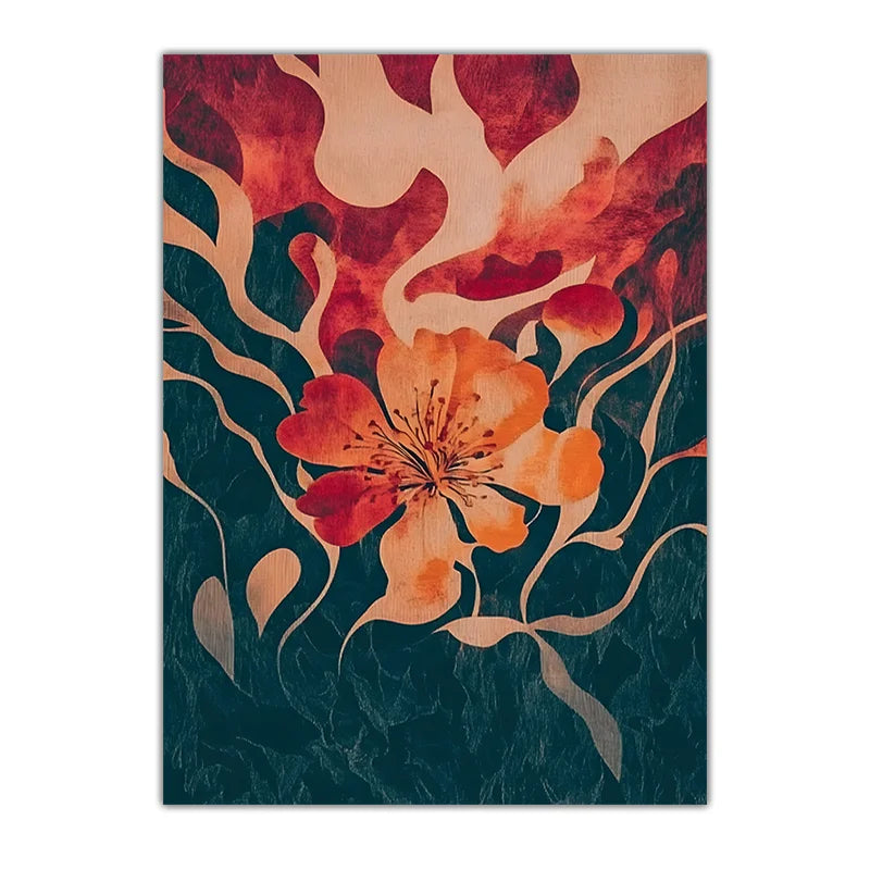 Boho Tropical Botanical Canvas Wall Art | Jungle Leaf Print Botanical Canvas Print Peaceful Pleasures Health and Wellness 07 20x25cm No Frame China Mainland