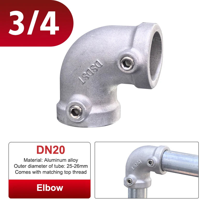 3D Fitting Connection FastenerAluminum Alloy Connector Elbow Tee Base Flat 20/25mm Steel Tube Shelf Parts Peaceful Pleasures Health and Wellness 13