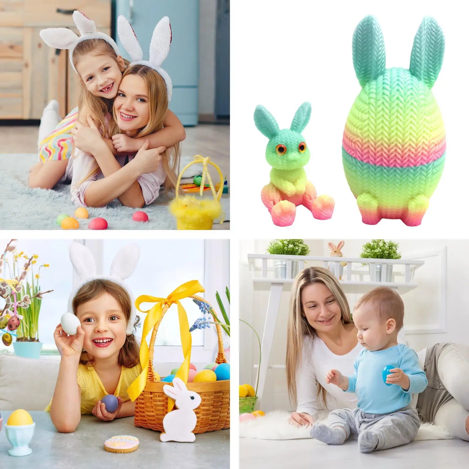 Easter 3D Printed Egg Easter Desktop Decor Desktop Ornament Toys For Bookcase Window Sill Bookshelf Display Cabinet Dressing Peaceful Pleasures Health and Wellness