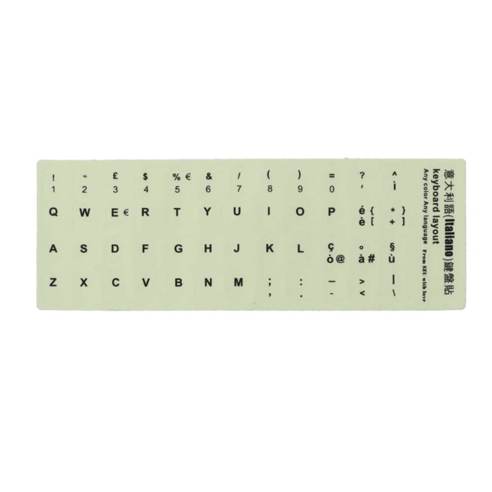 Luminous Adhesive Matte Keyboard Keycap Stickers For French Spanish Arabic English Korean Hebrew Italian German Japanese Russian Peaceful Pleasures Health and Wellness Italian