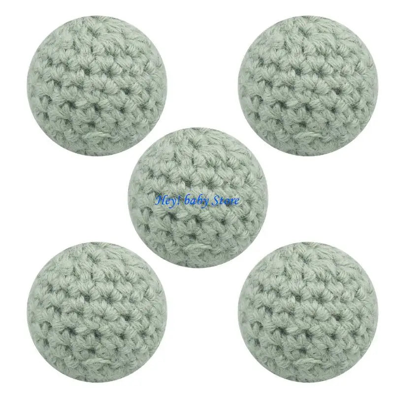 16mm Crochet Beads for Pacifier Clips, Keychains & Jewelry