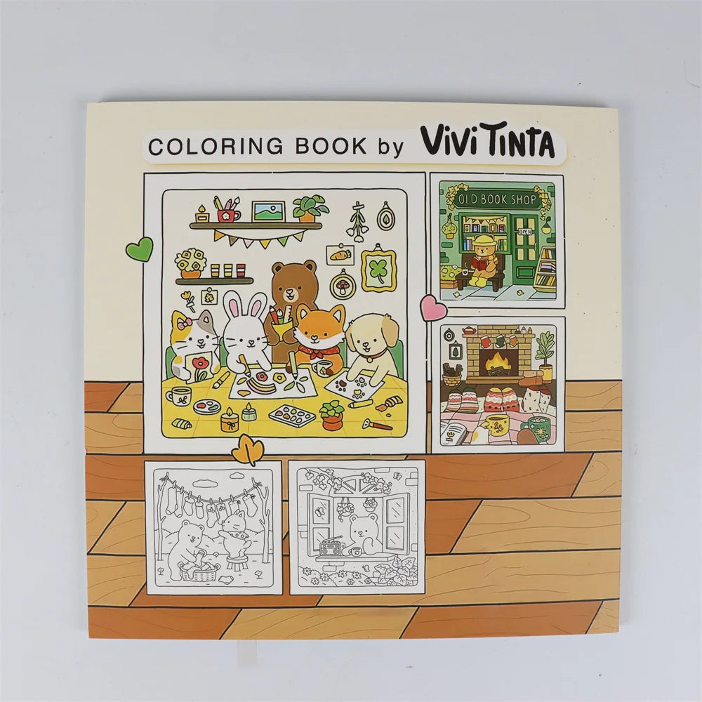 Cute Animals Coloring Book Adults Teens Large Print Easy Patterns