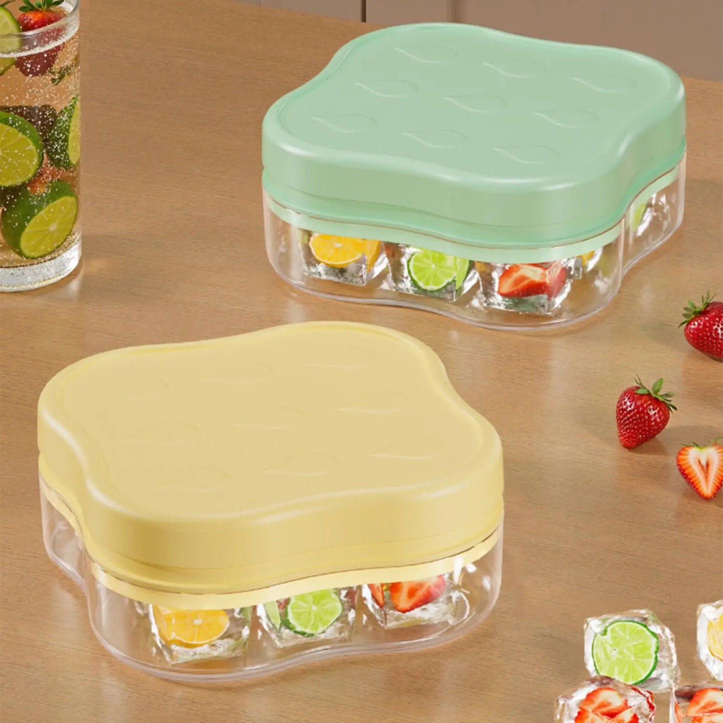 9-Grid Ice Cube Mold with Lid Food Grade Freezer Tray For Whiskey Cocktail Bourbon Juice, Summer Home Bar Restaurant Party Peaceful Pleasures Health and Wellness