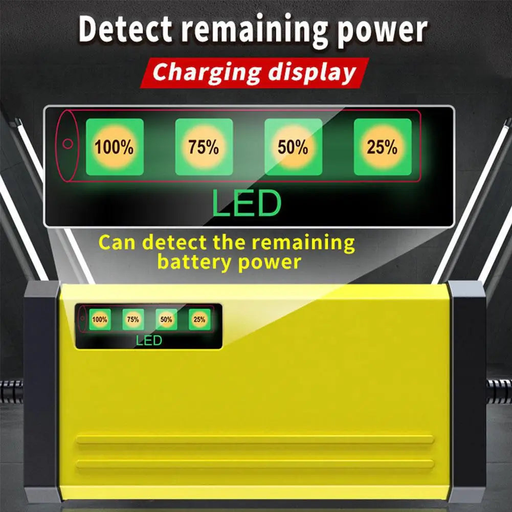 12V 2A Car Battery Charger Fast Charging Wet Dry-Lead Acid Battery LED Display Motorcycle Truck Battery Charger Peaceful Pleasures Health and Wellness