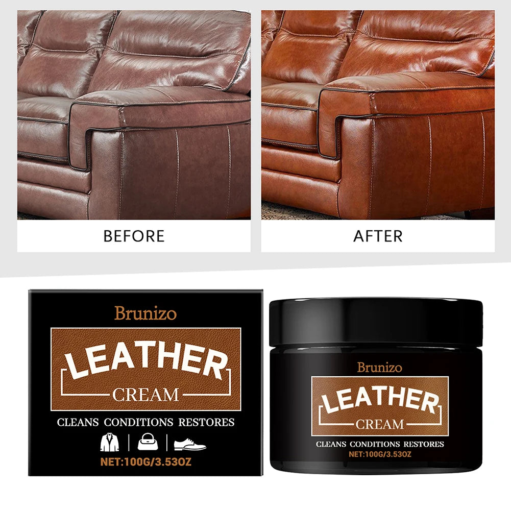 Leather Cleaning And Care Cream,Waterproof Leather Polish For Boots,Deeply Cleans Restores Natural Shine,For All Leather Goods Peaceful Pleasures Health and Wellness
