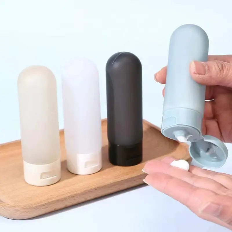 60ml Portable Plastic Tubes Bottling Bottle Cylindrical Squeeze Bottles Travel Cosmetic empty bottle for Shampoo and Shower Gel Peaceful Pleasures Health and Wellness