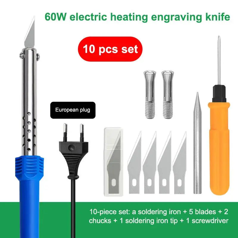 Electric Hot Knife Cutter & Soldering Iron DIY Kit | 1–10 Pcs