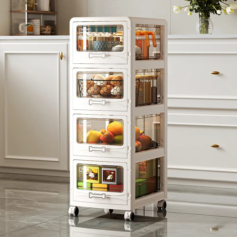 Drawer Storage Cabinet with Wheels: Heavy-Duty Large Capacity Organizer for Snacks, Toys & Household Items in Living Room Peaceful Pleasures Health and Wellness