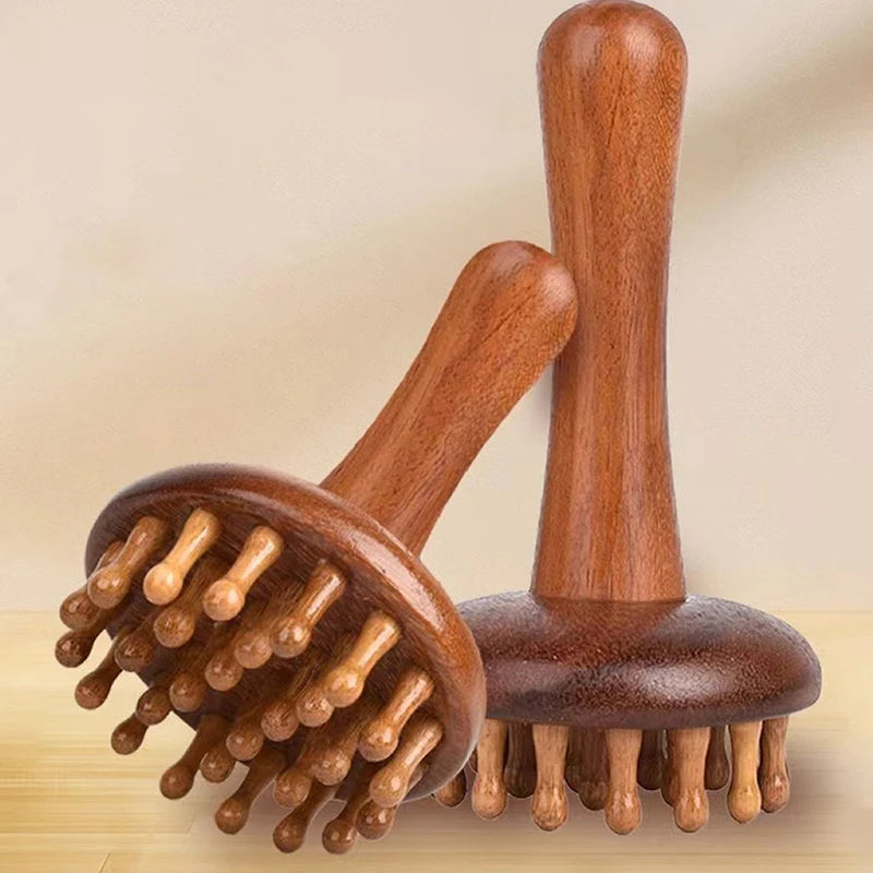 Wooden Mushroom Massager Manual Massage Tool, Wood Mushroom Massage Tools Muscle Tension Local Fat Gua Sha For Full Body Use Peaceful Pleasures Health and Wellness