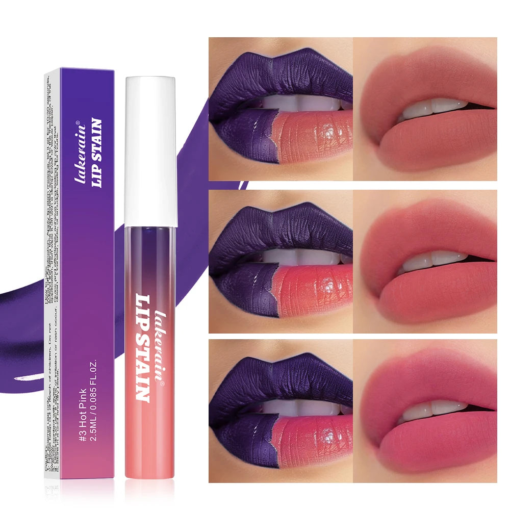 Long Lasting Lip Inks Korean Matte Lip Tint Peel Off Matte Tick for Lips Stick Free Shipping Liquid Lipstick Waterproof Makeup Peaceful Pleasures Health and Wellness 3Colos1set