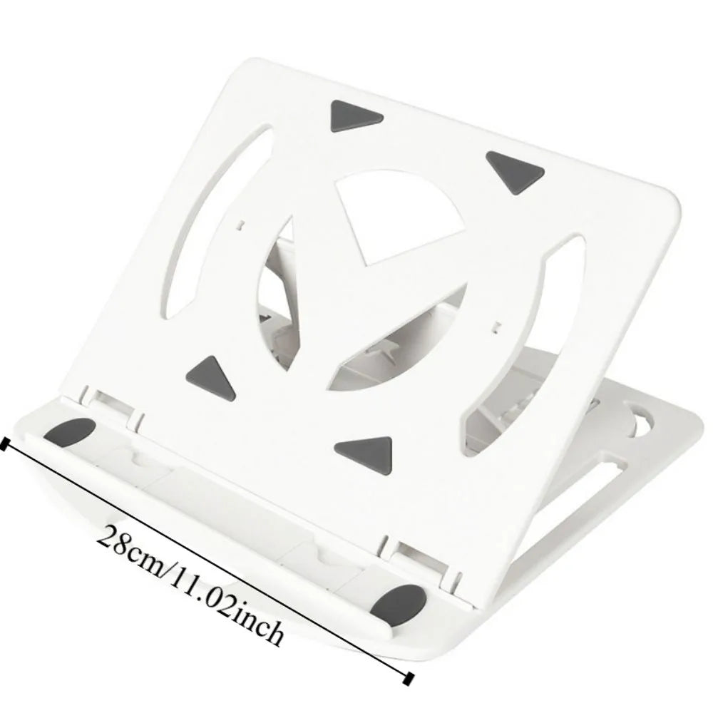 Plastic Laptop Stand With Phone Holder Non Slip Desktop Holder Portable Multiple Height Ergonomic Laptop Riser Desk Tablet Phone Peaceful Pleasures Health and Wellness