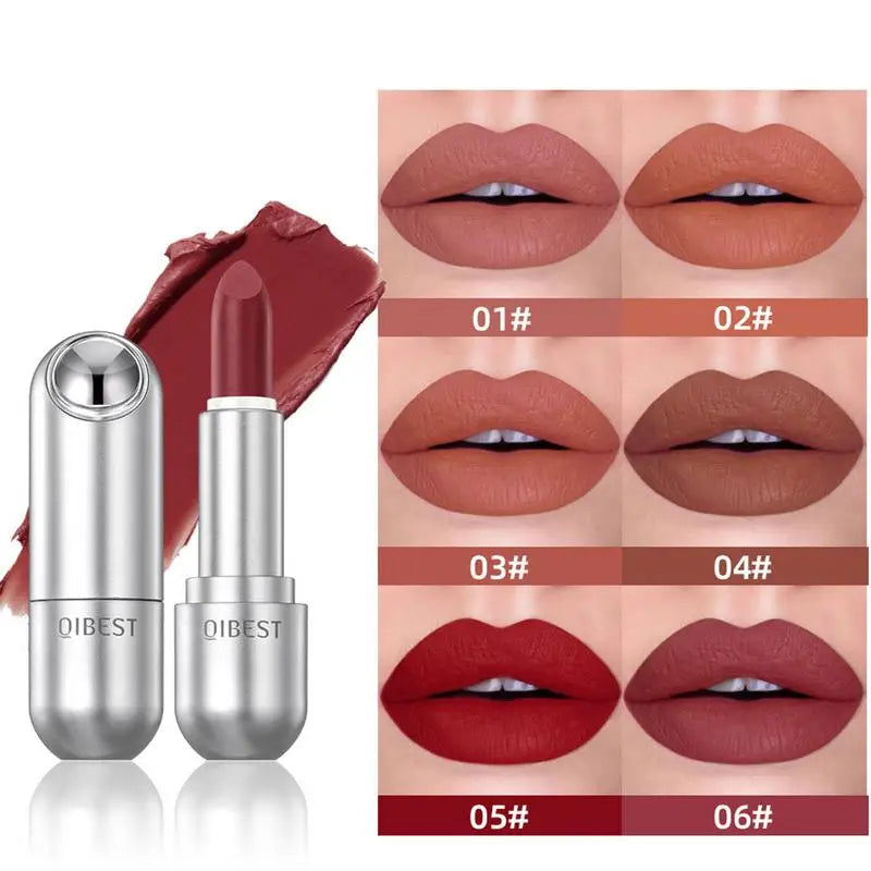 Waterproof Matte Lipstick – Long-Lasting Velvet Nude & Bold Shades