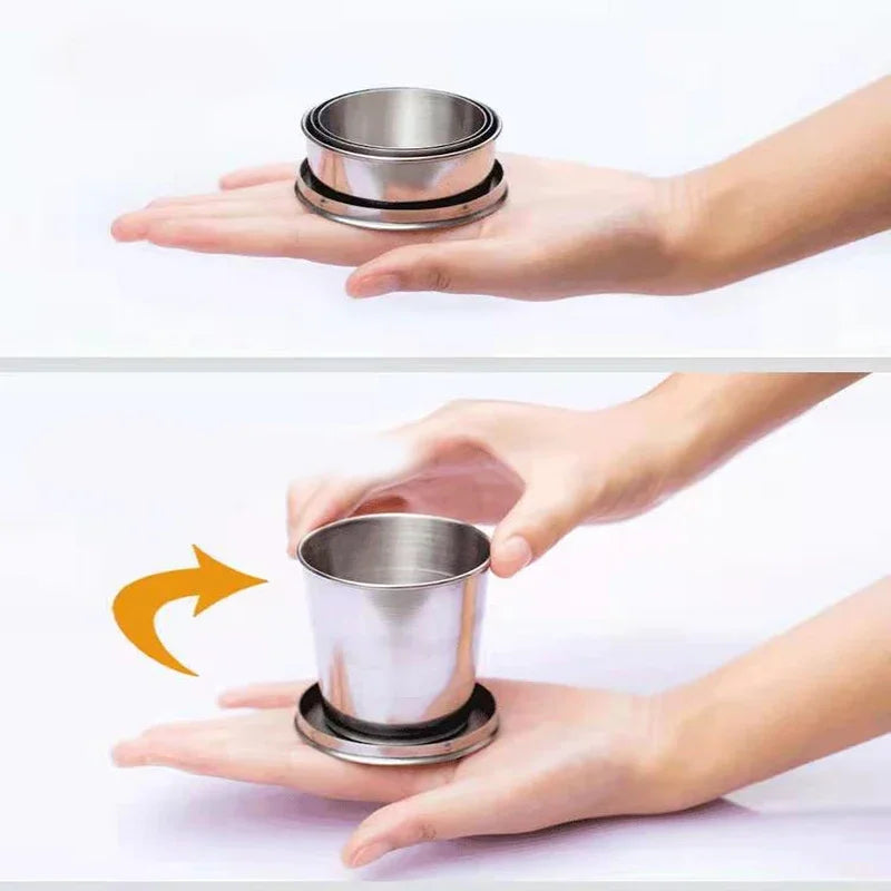 Stainless Steel Collapsible Travel Cup | Portable Folding Cup