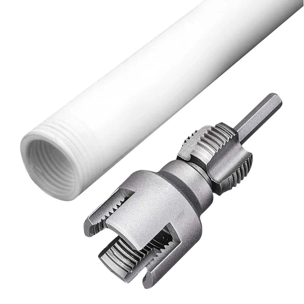 PVC Pipe Threading Tool Kit – Internal & External for Drill Peaceful Pleasures Health and Wellness