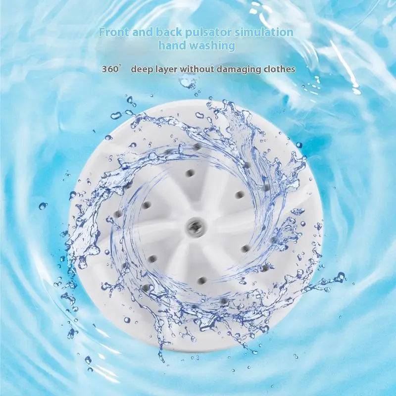 1pc USB Rotating Turbine Portable Mini Washing Machine For Socks Underwear Wash Dishes Travel Home Business Trip Peaceful Pleasures Health and Wellness