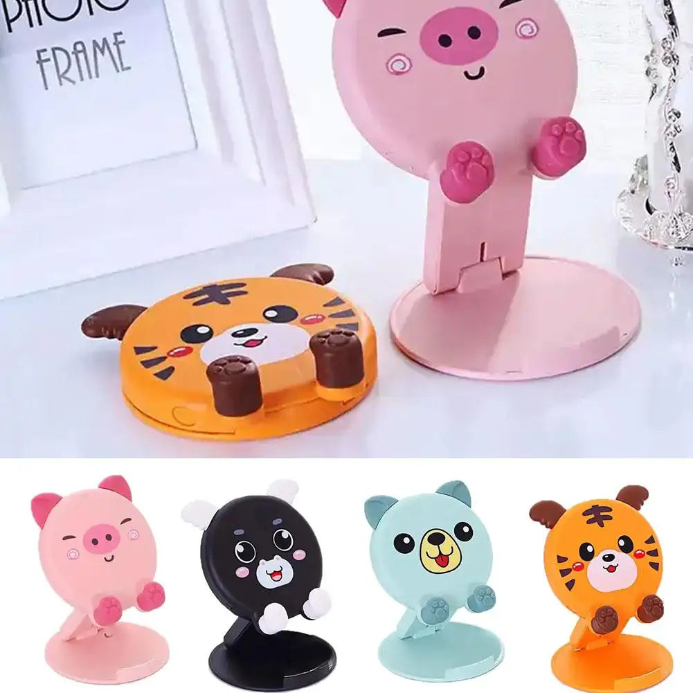 Cute 3D Animal Silicone Phone Stand | Foldable Desk Holder Phone Stand Peaceful Pleasures Health and Wellness