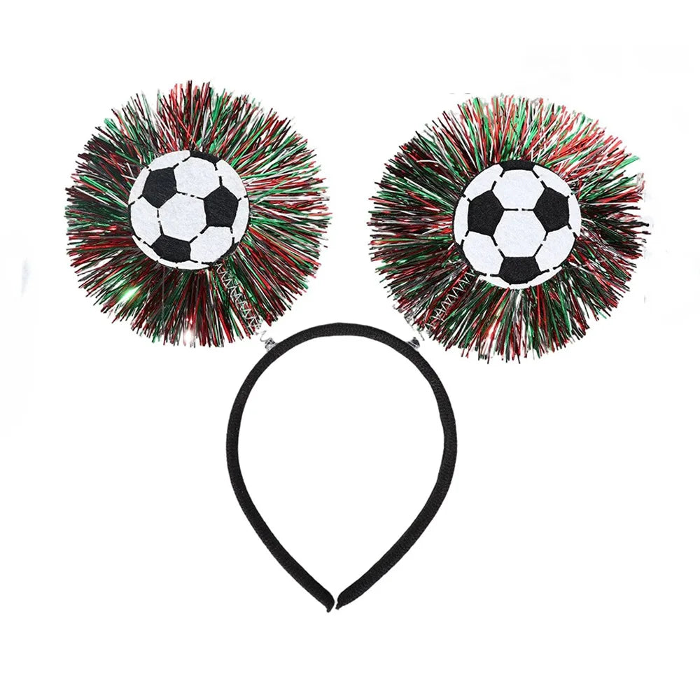 Soccer Fan Glasses & Hair Hoop Photo Booth Prop | Party Dress-Up