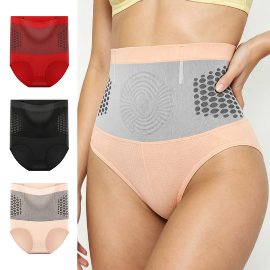High Waist Tummy Control Shaping Underwear Seamless Compression Briefs Women Slimming Waist Shaping Panties Breathable 3 Colors Peaceful Pleasures Health and Wellness