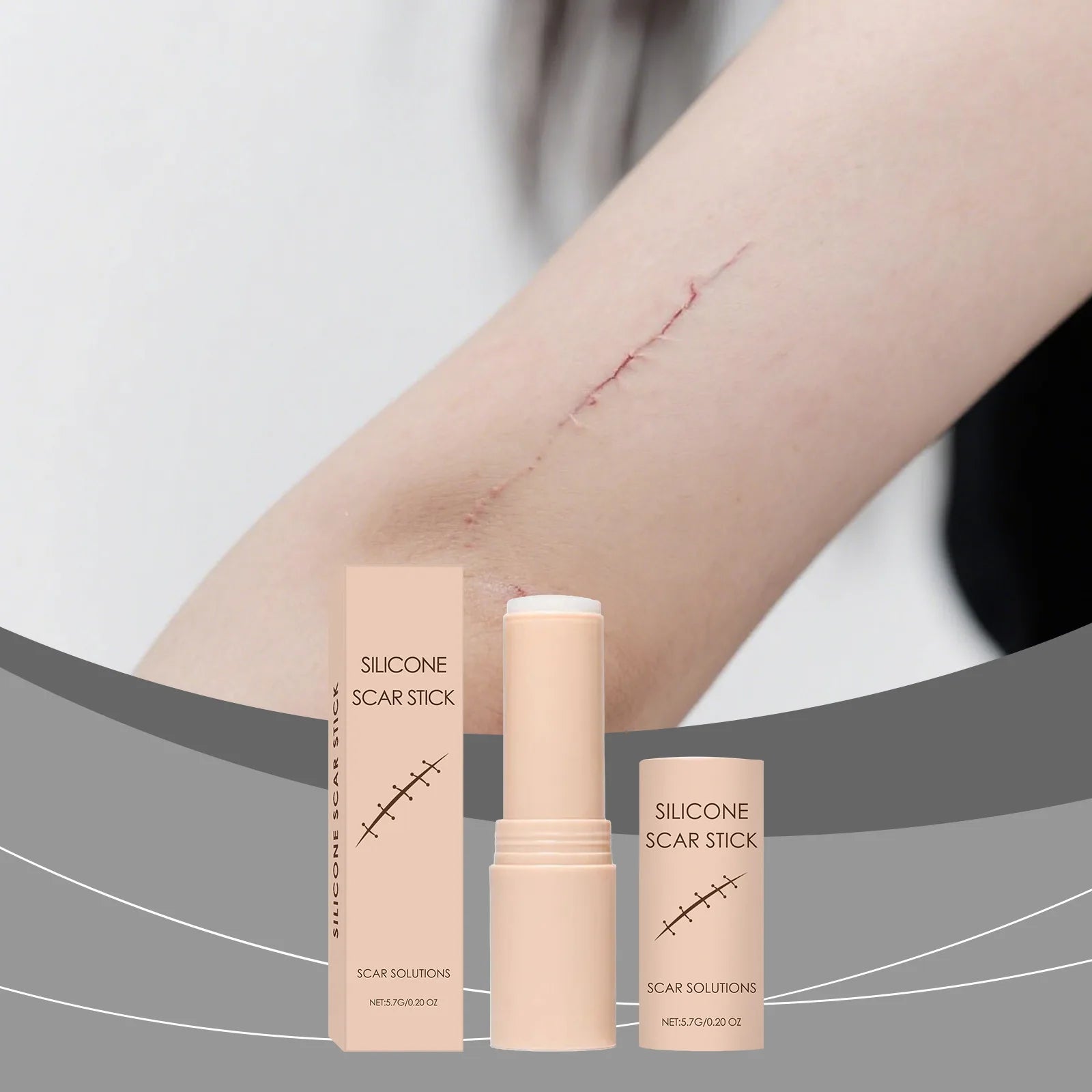 Silicone Scar Stick for Face and Body Lightening Scars Reduce Redness Smoothing Moisturizing Skin Improve Dryness Skin Care 5.7g Peaceful Pleasures Health and Wellness
