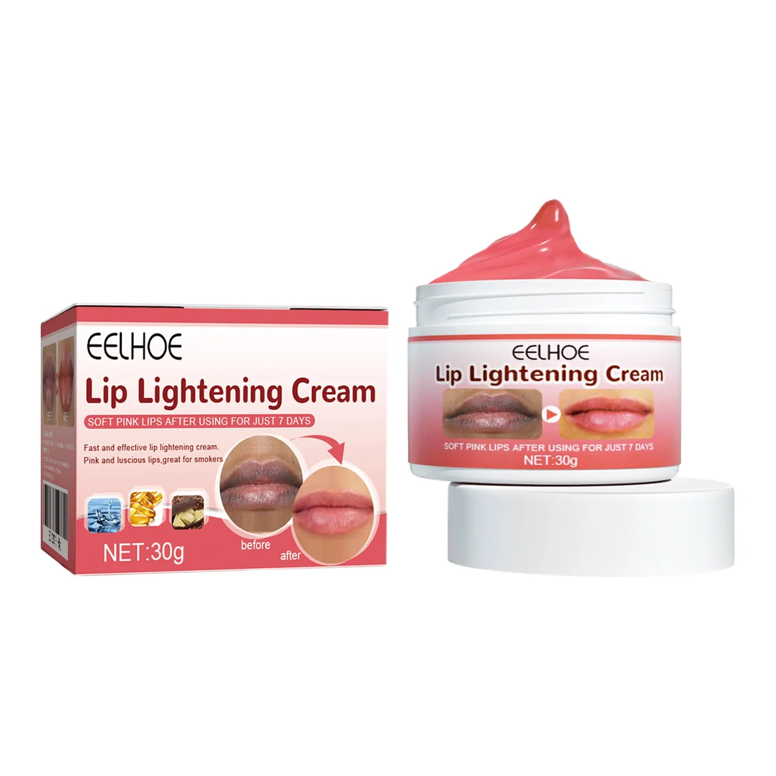 Eelhoe Lip Brightening Balm – Dark Pigment & Moisture Cream 30g Lip Brightening Balm Peaceful Pleasures Health and Wellness 30g Boxed