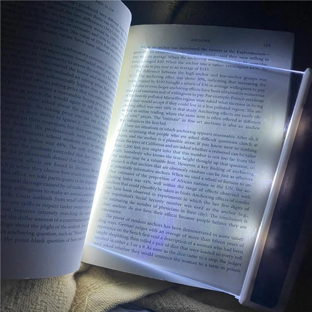 LED Transparent Book Light – Portable Tablet Reading Desk Lamp