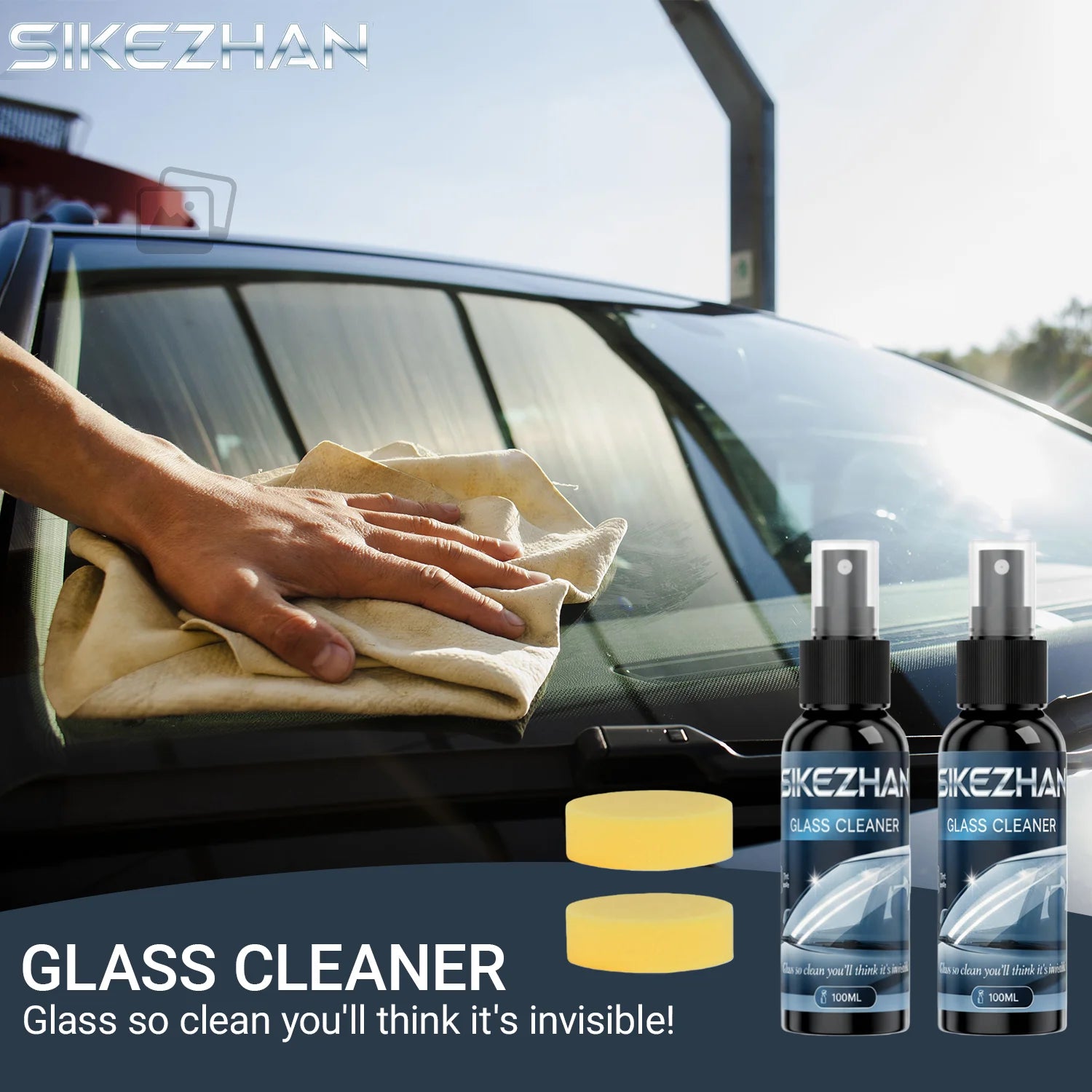 Tint Safe Glass Cleaner Spray Ammonia Free Streak Free Window Cleaning Solution for Car Windshield Home Mirrors Auto Detailing Peaceful Pleasures Health and Wellness