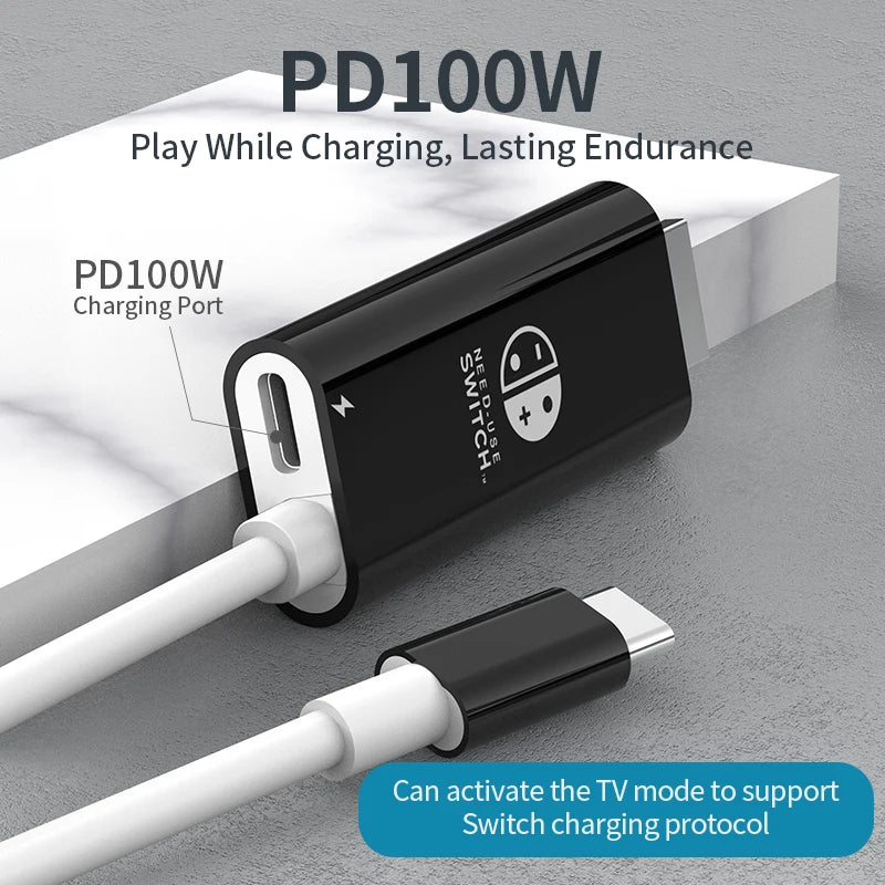 USB-C to HDMI 4K Cable 2m | Switch, Steam Deck, MacBook, iPad USB-C HDMI Cable Peaceful Pleasures Health and Wellness