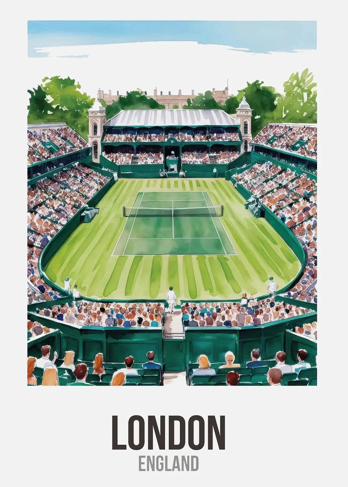 Grand Slam Tennis Canvas Wall Art | Unframed Poster Print