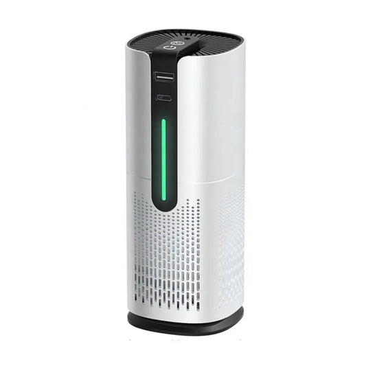 Ozone Negative Ion Anion Smoke Activated Carbon Ionic Uv Hepa Filter Ionizer Vehicle Portable Car Air Cleaner Purifier Peaceful Pleasures Health and Wellness Silver