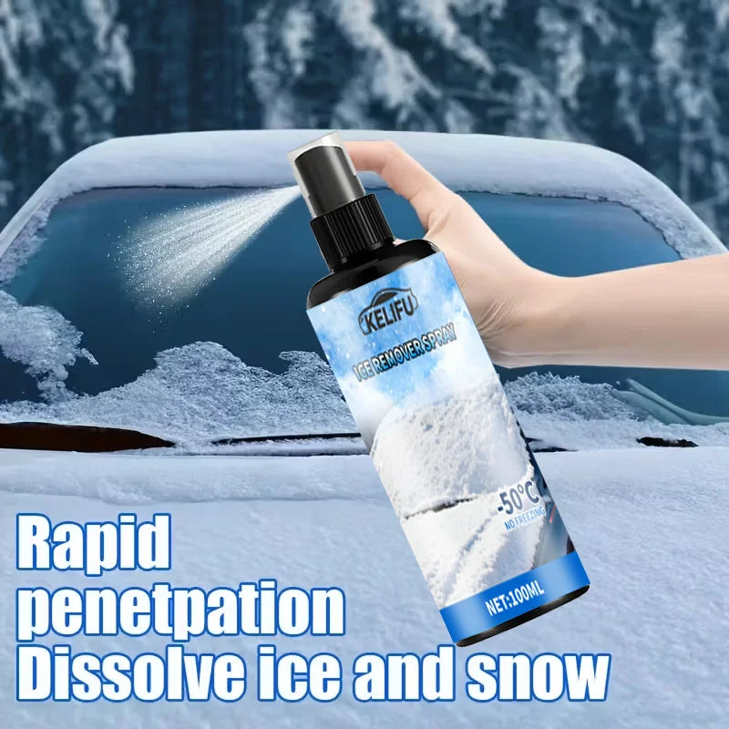 Car Windshield De-Icer Spray Kit – Fast Ice & Snow Remover
