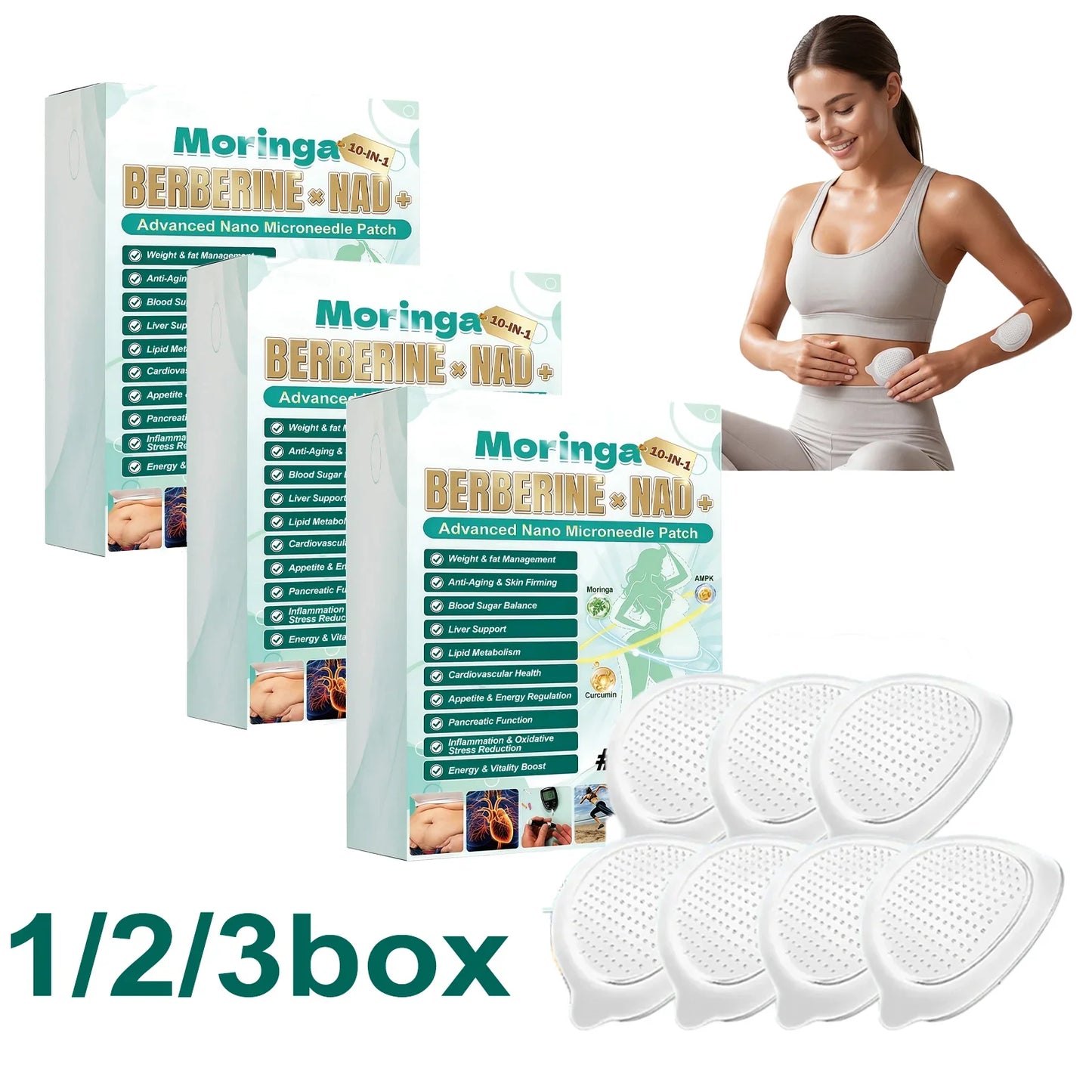 10-in-1 Nano Microneedle Body Patches – Moisturizing & Firming