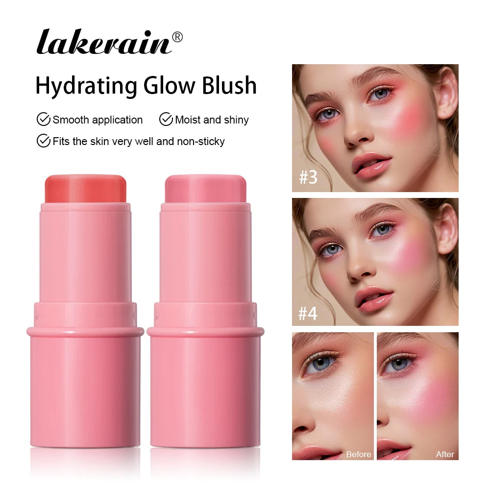 Cooling Water Jelly Blush Face Aqua Glow Pink Vital Girl Moisturizing Blush Natural Long Lasting Blush Stick Makeup For Women Peaceful Pleasures Health and Wellness