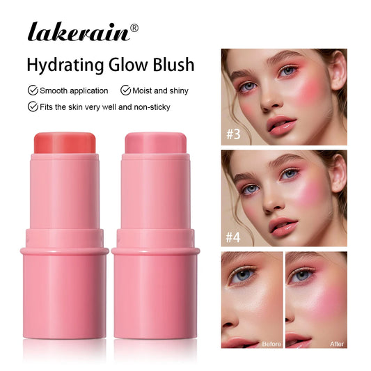 Cooling Water Jelly Blush Face Aqua Glow Pink Vital Girl Moisturizing Blush Natural Long Lasting Blush Stick Makeup For Women Peaceful Pleasures Health and Wellness