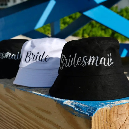 Bride Bridesmaid Bucket Sun Hat | Bachelorette Party Gift Bridal Party Hat Peaceful Pleasures Health and Wellness