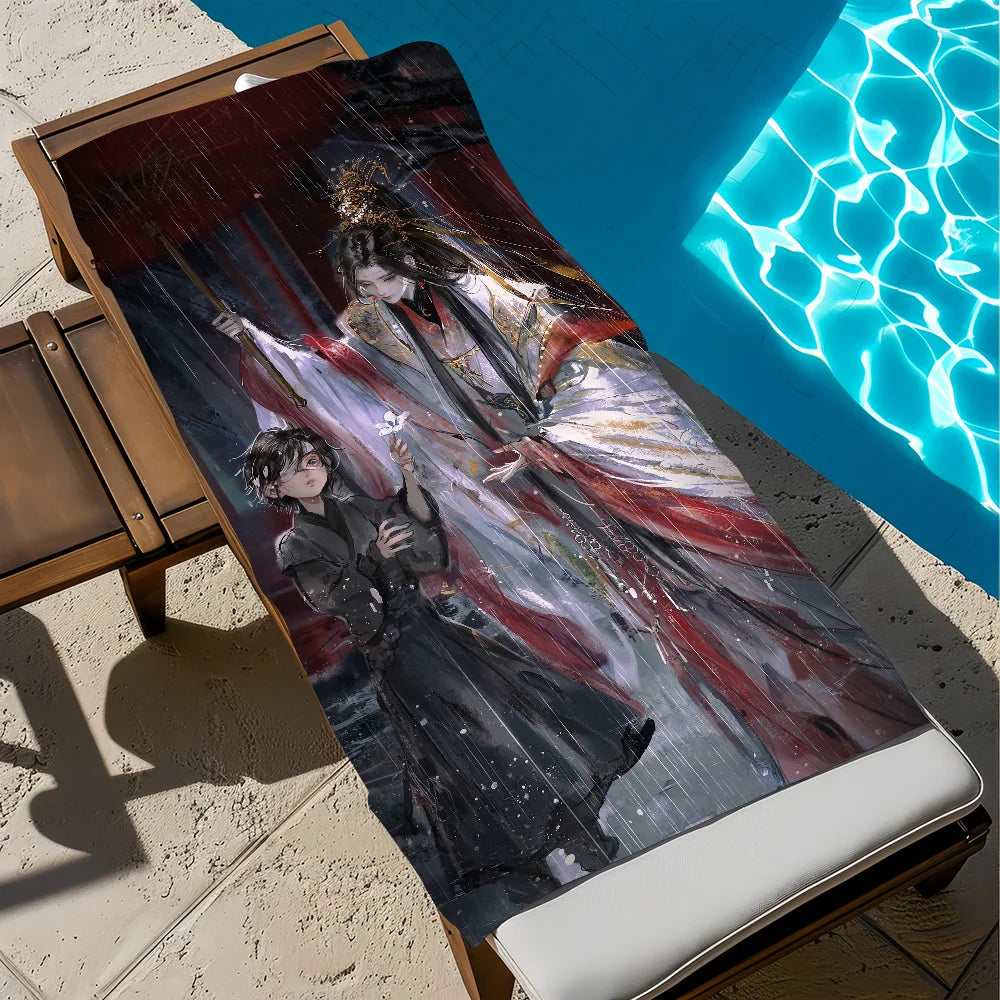 Anime Quick-Dry Beach Towel | Soft Microfiber Pool & Travel Quick-Dry Beach Towel Peaceful Pleasures Health and Wellness z3 STJ40x70CM