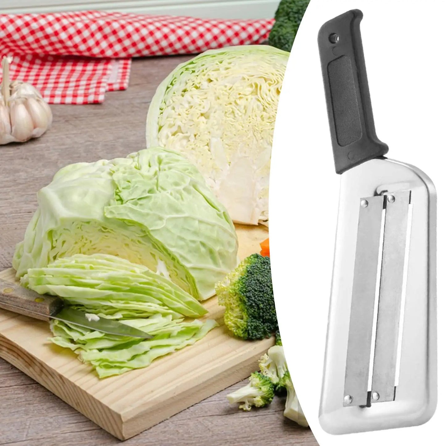 Stainless Steel Cabbage Slicer & Vegetable Shredder