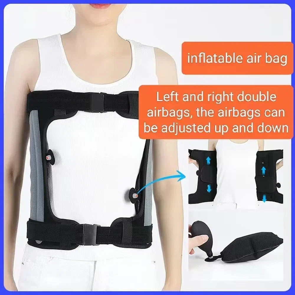 1PC Inflatable TLSO Spinal Brace - Adjustable Back Support for Scoliosis,Post-Surgery-Lightweight Posture Corrector with Airbag Peaceful Pleasures Health and Wellness